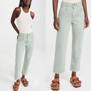 SLVRLAKE London Crop Jeans Desert Sage Green Cotton Size 28